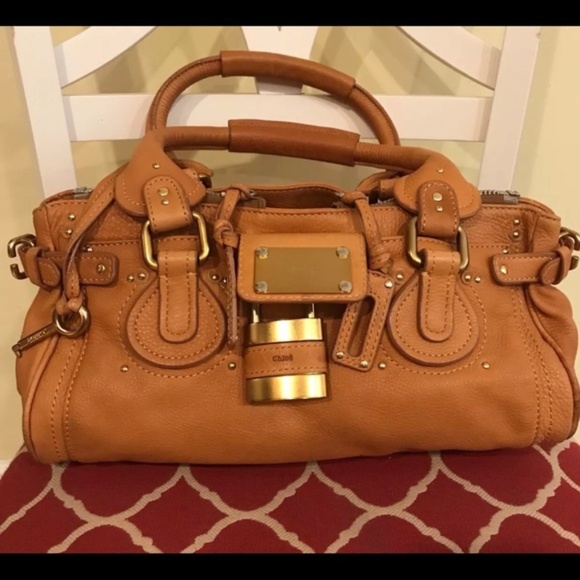Chloe Camel Pebbled Leather Paddington Bag - Picture 1 of 10